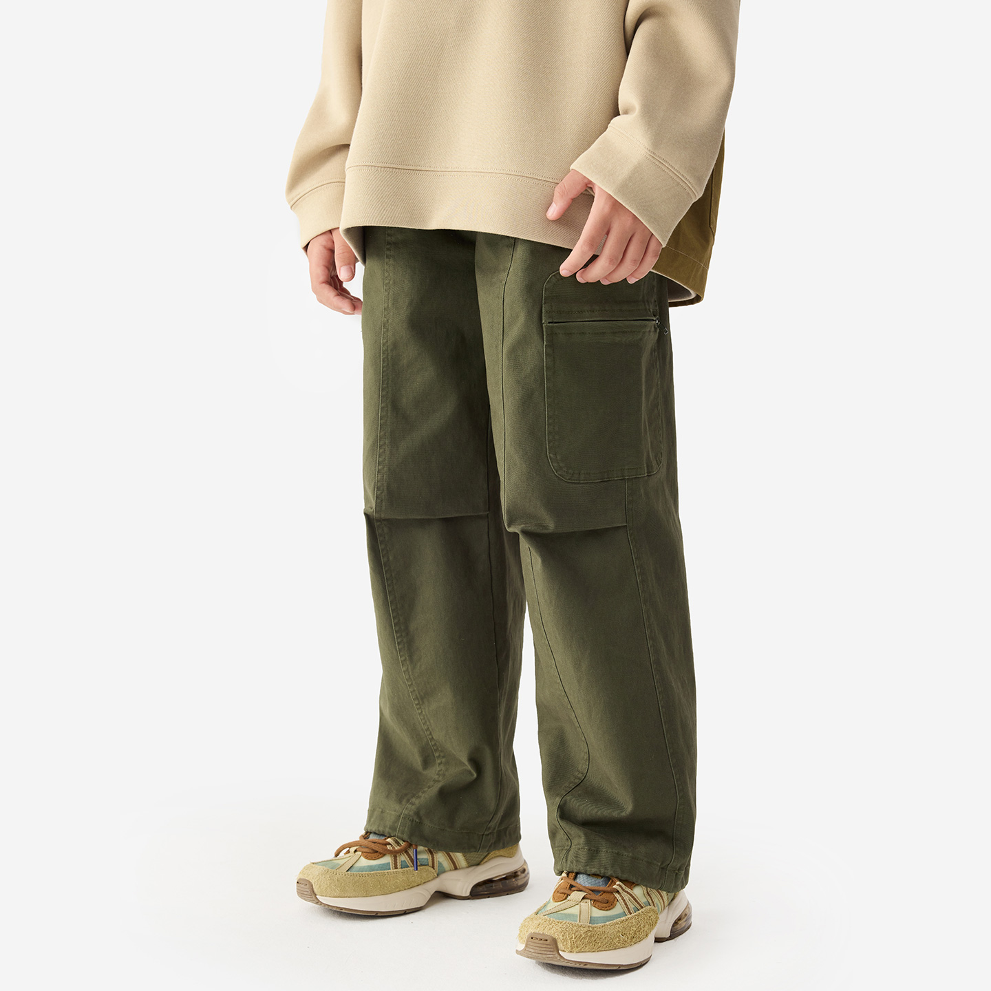 纯一良品男童休闲裤2025秋季户外机能风工装裤耐磨直筒裤