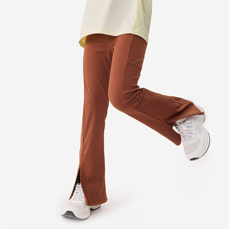 纯一良品【锦氨四面弹】女童瑜伽裤女孩春秋中大童儿童微喇运动裤