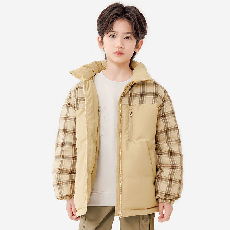 纯一良品男童防风立领羽绒服
