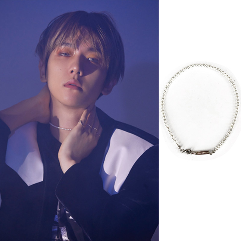 边伯贤同款珍珠颈项链男女气质百搭choker锁骨链生日礼物饰品周边