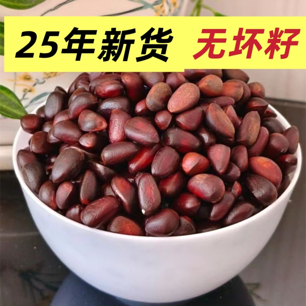 25年新货盐水煮松子大粒雪松子薄壳咸味湿松子坚果零食