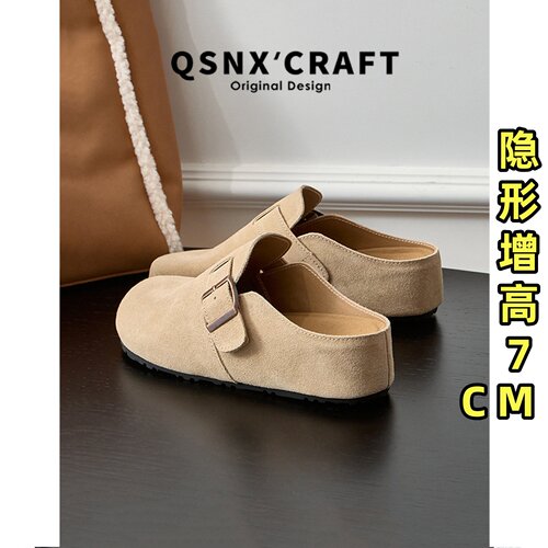 内增高半拖勃肯鞋女休闲外穿拖鞋