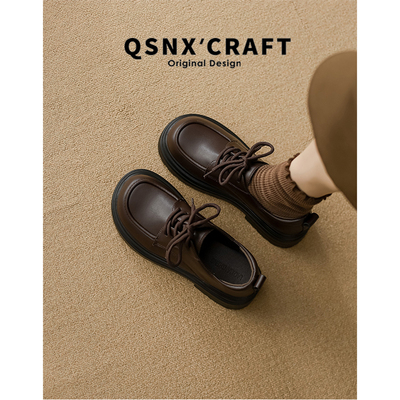 羊皮版~轻底5cm乐福小皮鞋女