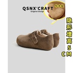 牛皮防水版~加绒内增高勃肯鞋2025冬季新款小个子爆款毛毛单鞋子