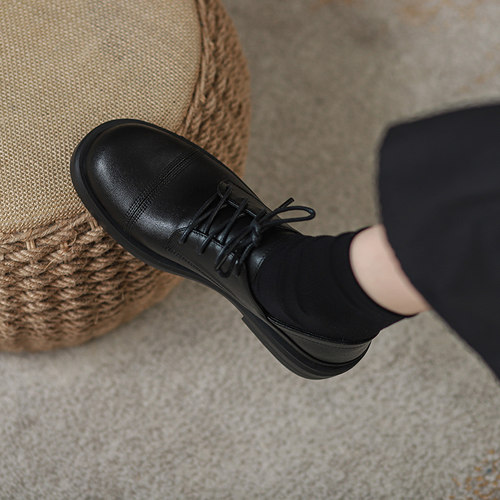 真皮~软牛皮乐福鞋英伦小皮鞋女