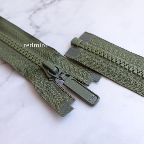YKK拉链5号树脂单头开尾橄榄色