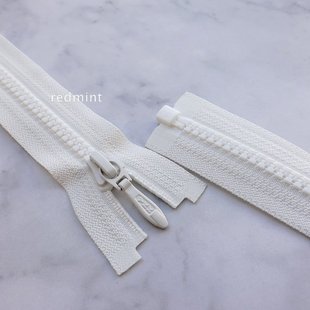 5#YKK拉链树脂单头开尾外套开衫夹克羽绒毛衣卫衣胶牙拉锁本白030