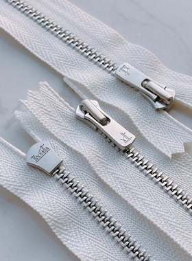 平牙细齿3#YKK拉链Excella白铜闭尾裤裙腰包袋裙腰领袖口本白030