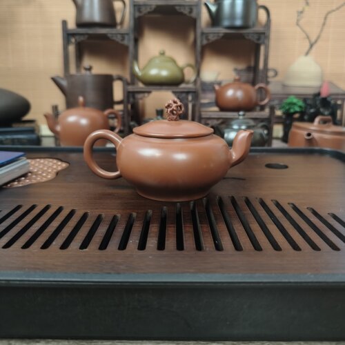 芙蓉壶太湖石 钦州纯手工原矿坭兴陶茶壶120cc六堡茶具唐天源名师