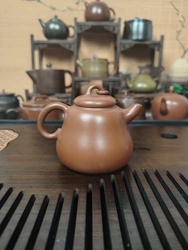 福禄壶 钦州纯手工原矿坭兴陶泡茶壶120cc专用六堡茶具非紫砂壶
