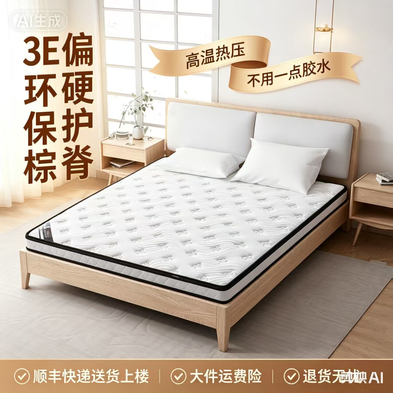 赛斯蒂娜家用3E环保椰棕床垫护脊图片