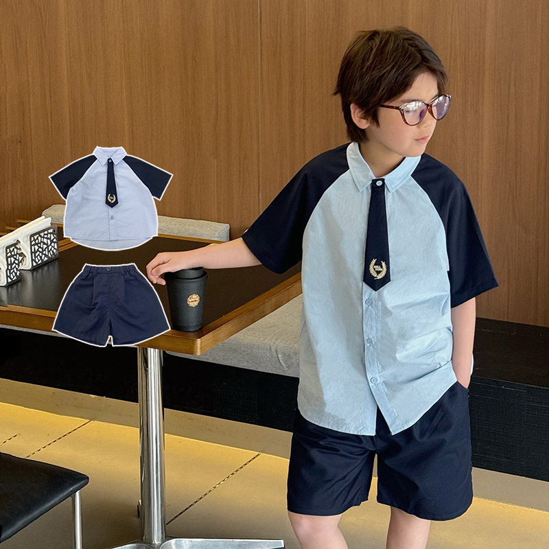 学院风夏季衬衫套装毕业照演出服图片