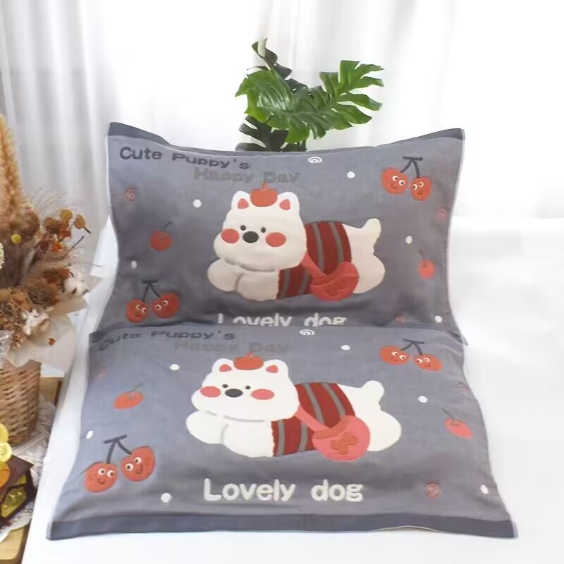 10层纱布加厚高档欧式单人枕巾