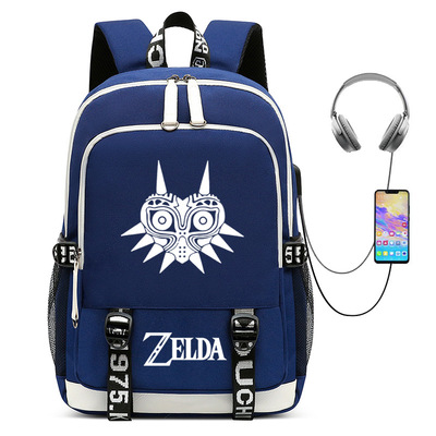The Legend of Zelda塞尔达传说双肩包usb充电书包学生书包电脑包