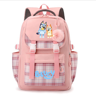 跨境Bluey布鲁伊书包小学初中男女学生双肩包大容量户外休闲包