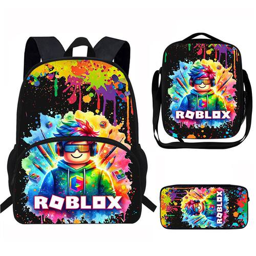Roblox罗布乐思印花跨境双肩包 儿童小学生书包 支持一件厂家直销