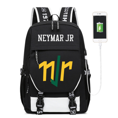 跨境 球星内马尔周边儿童书包潮流双肩包Neymar Jr背包大容量