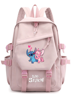 Lilo Stitch 史迪仔男孩女孩儿童书包女式书包青少年旅行背包