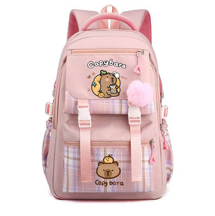 卡皮巴拉Capybara大容量卡通双肩包初中高中生学生可爱风格书包