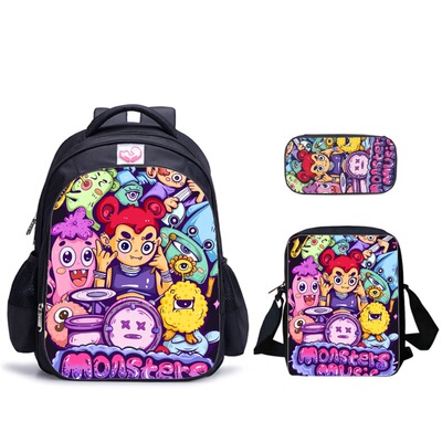 逃离大门doors roblox Figur周边三件套-书包+挎包+笔袋