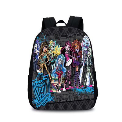 跨境批发Monster High印花双肩背包 精灵高中学生儿童35厘米书包