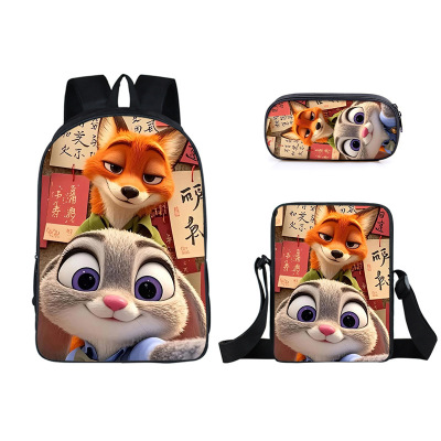 Zootopia 2 疯狂动物城2书包周边三件套书包学生笔袋小挎包双肩包