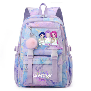 新款kpop demon hunters猎魔女团电影印花双肩背包学生校园书包
