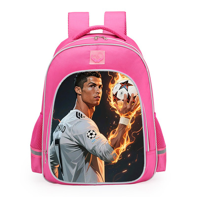 C罗-Cristiano系列周边印花双肩包减负儿童书包减负护脊反光条包
