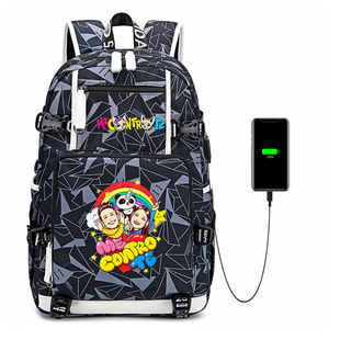 contro Te创意图案USB充电背包学生书包户外旅游双肩背包 新款