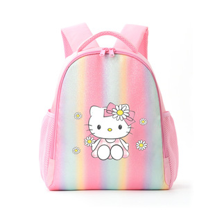 HelloKitty凯蒂猫儿童背包小学生彩虹书包儿童双肩背包轻便休闲