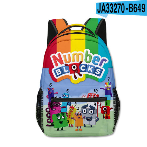 数字积木 Numberblocks中小学生书包儿童背包数码全印双肩包