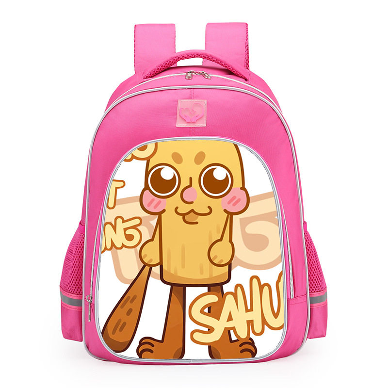 儿童上学反光条书包海经木棍人印花牛津纺减负护脊大容量书包