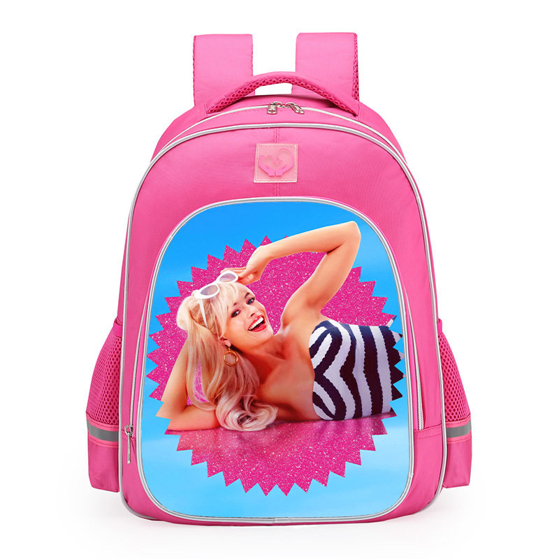 2023新品跨境电影Barbie芭双肩背包牛津布小学生书包女幼儿园防水