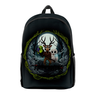 3D新品跨境游戏 99 nights in the forest书包学生数码印花双肩包