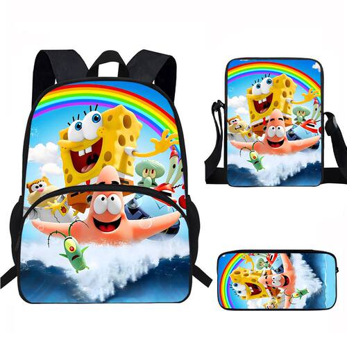 SpongeBob SquarePants 支持速卖通JIT代发货 海绵宝宝挎包三件套