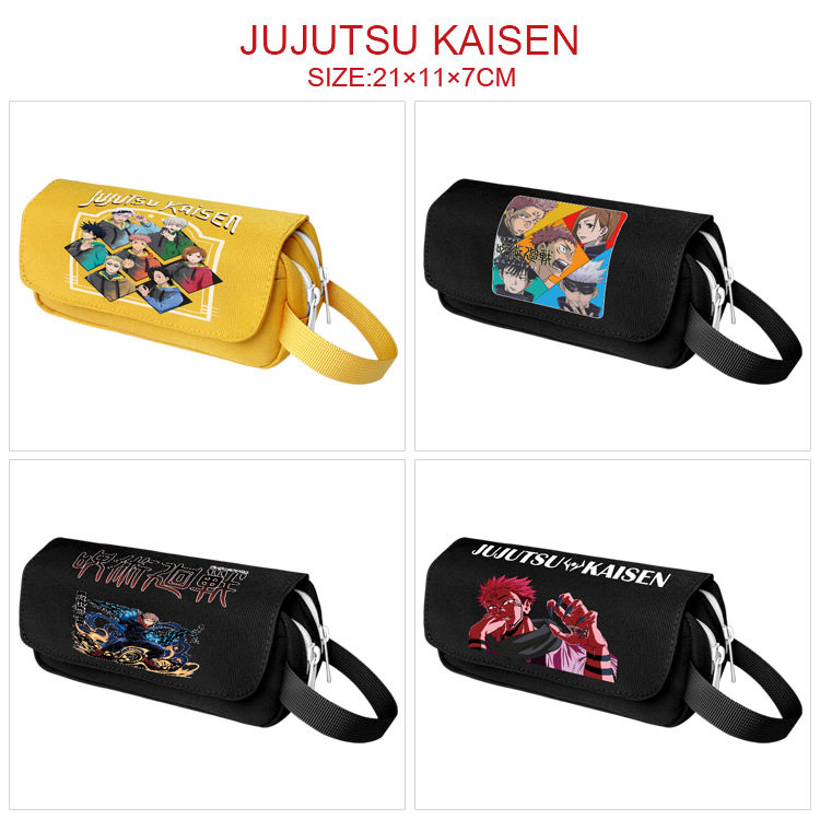 咒术回战动漫周边防水手提笔袋 卡通学生大容量文具盒钱包手拿包