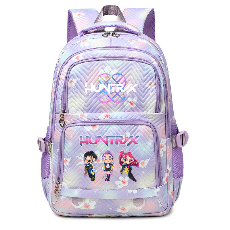 新款人气主题Kpop恶魔猎人学生青少年儿童书包大容量轻便动漫背包