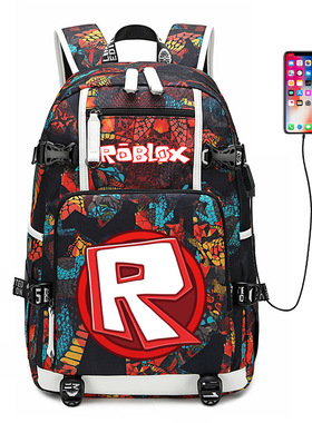 ROBLOX RED NOSE DAY 游戏社交网络周边背包学生书包电脑包双肩包