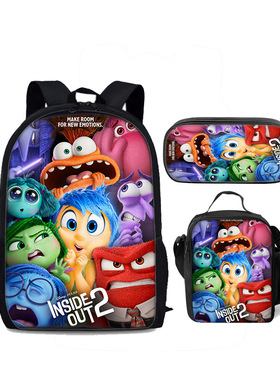 跨境Inside Out学生17寸书包冰袋三件套 头脑特工队双肩背包套装