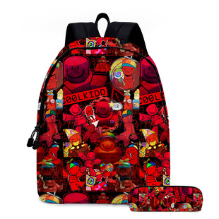 2025新品跨境 Roblox Forsaken Gubby 双肩包书包笔袋两件套印花