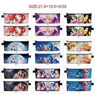 美少女战士周边全彩pu笔袋 卡通动漫笔筒笔盒文具盒钱包小笔袋