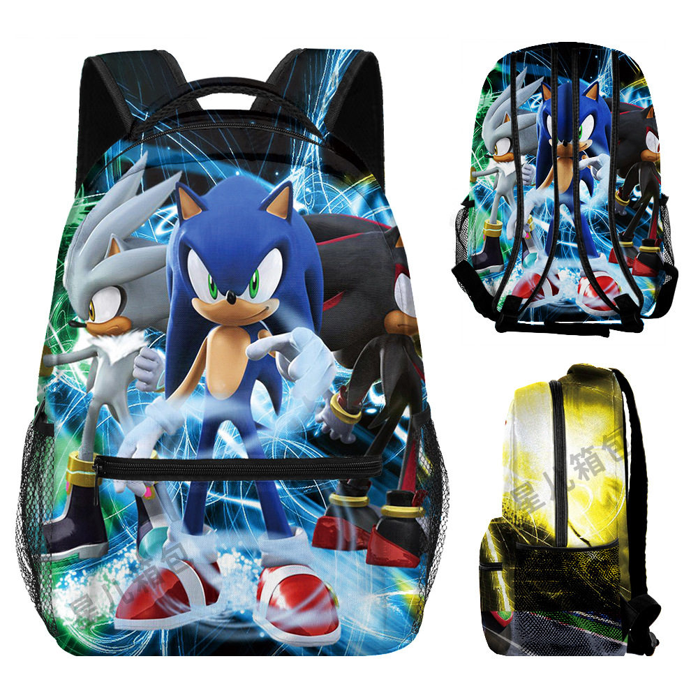 厂家直销 索尼克背包 SONIC中小学生书包儿童背包动漫卡通双肩包