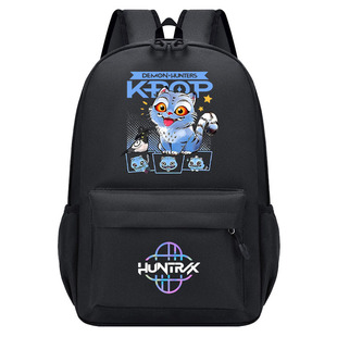 kpop demon hunters 猎魔女团动漫周边印花双肩背包学生校园书包