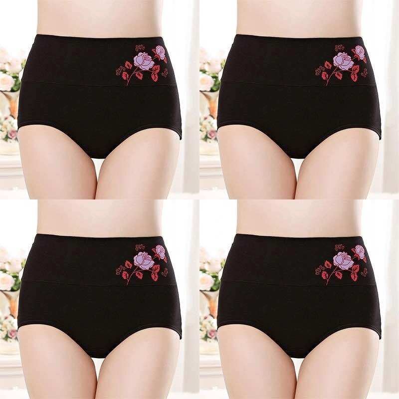 纯棉内裤女士全棉裆高腰包臀透气大码胖mm女生收腹短裤中老年妈妈,女士内衣/男士内衣/家居服,女三角裤,淘宝优惠券,粉丝福利购,淘宝优惠卷