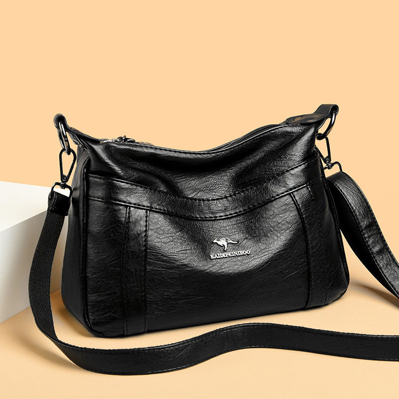 正品真皮2024新款爆款时尚中年妈妈包包百搭大容量女士软皮单肩包,箱包皮具/热销女包/男包,通用款女包,淘宝优惠券,粉丝福利购,淘宝优惠卷