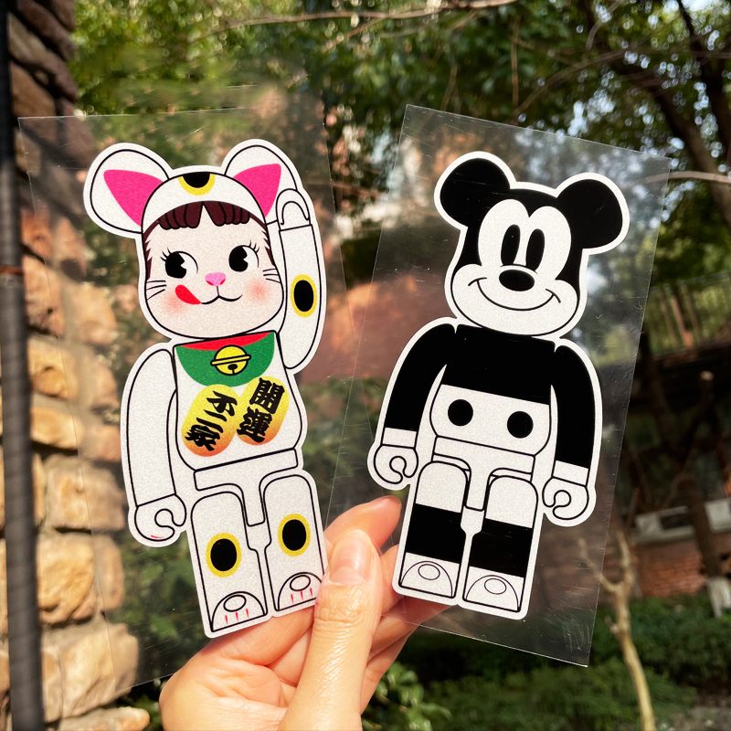 贴纸珠光膜卡通图案胶贴
