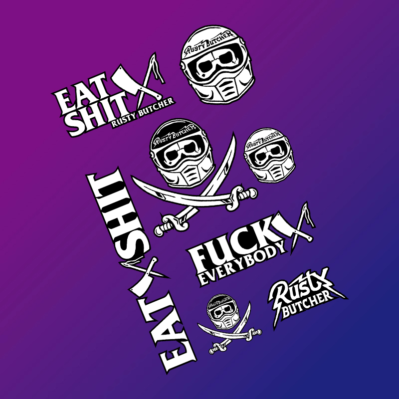 复古胶纸个性骷髅贴纸