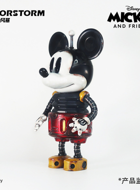 Morstorm机械米奇米老鼠朋克风潮玩手办公仔桌面摆件迪士尼正版