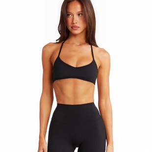 2026夏新款 瑜伽服带胸垫挂脖性感女运动文胸健身背心美背内衣速干