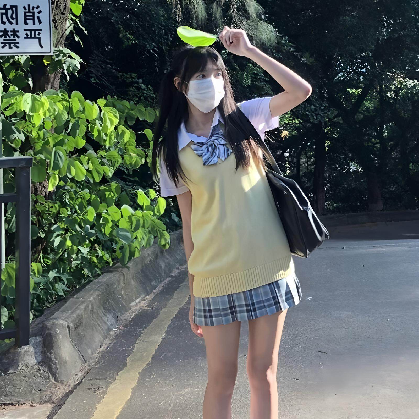【背心马甲】JK制服V领背心毛衣